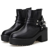 Gothic Sexy Boots Black Leather