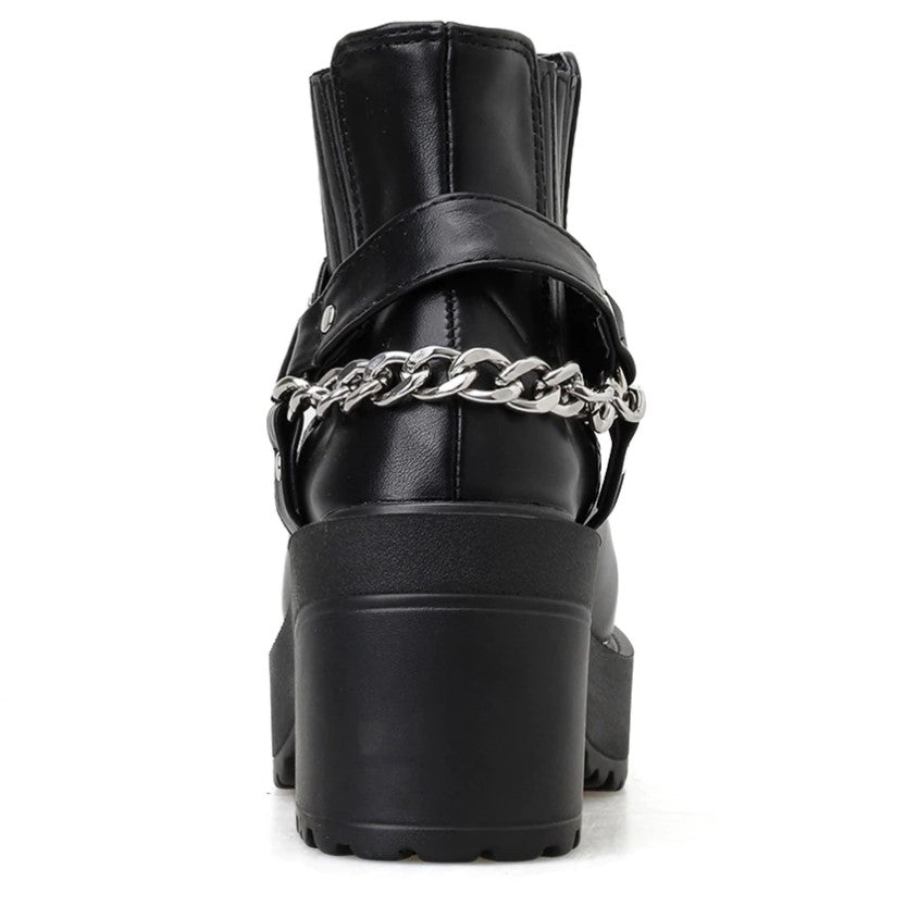 Gothic Sexy Boots Black Leather