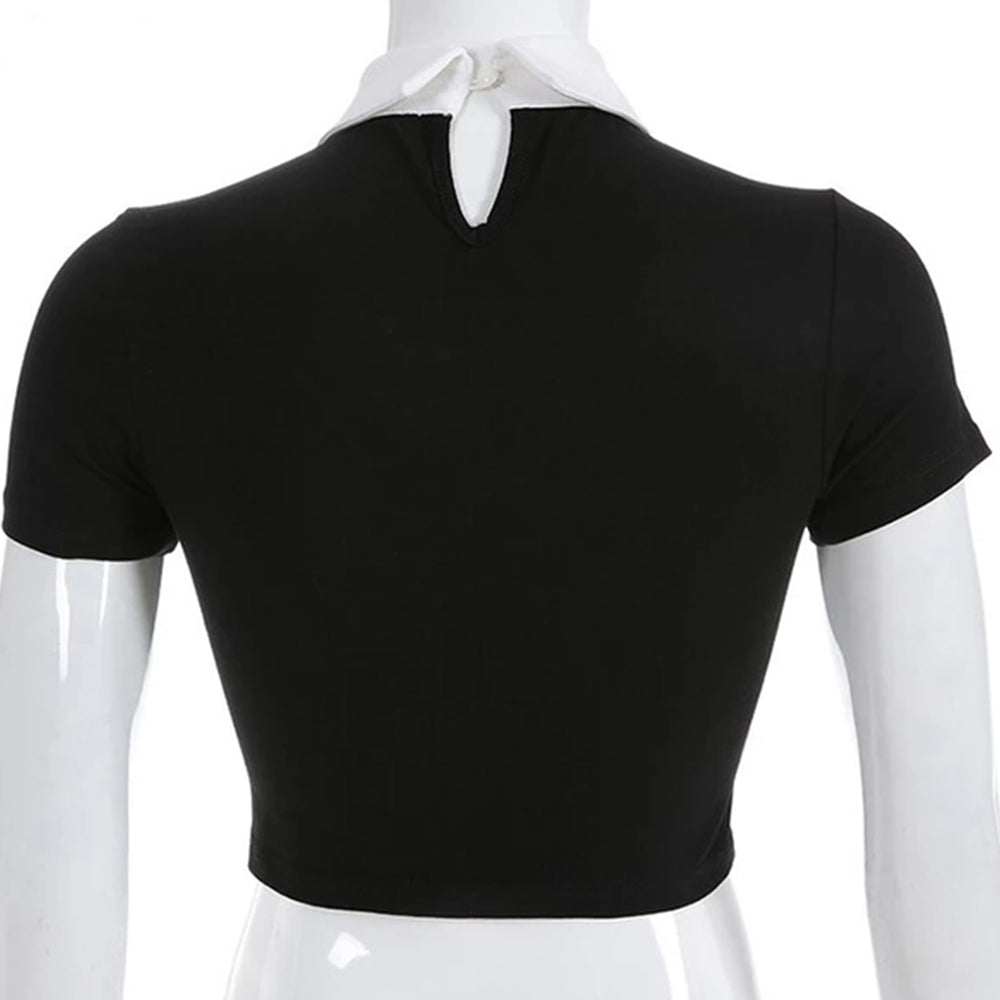 Peter Pan Collar Crop Top