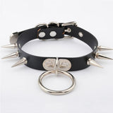 Choker Silver Spikes Rivet