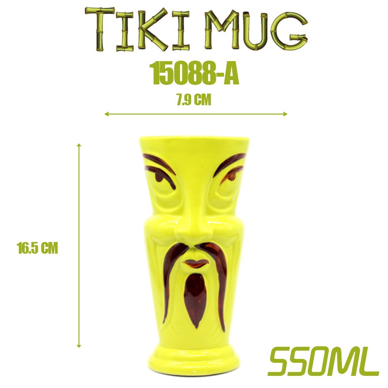 Tiki keller cocktail glass