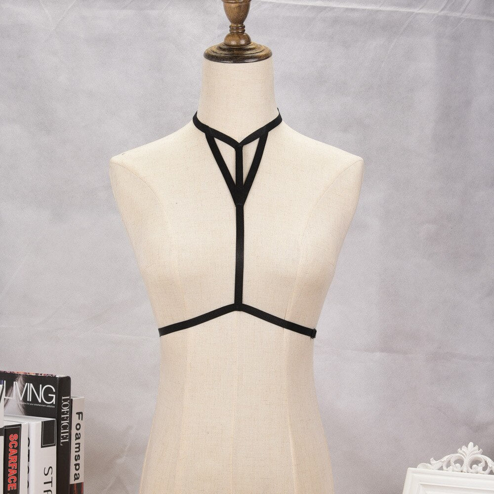 Garter Belt Rave Pastel Gothic Cage Bra