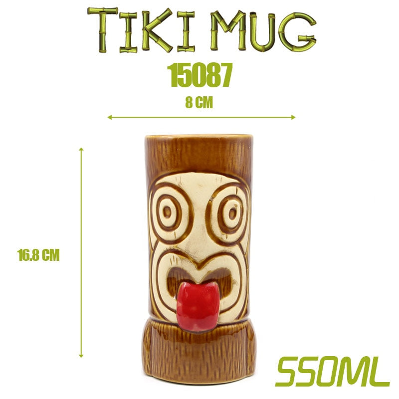 Tiki keller cocktail glass