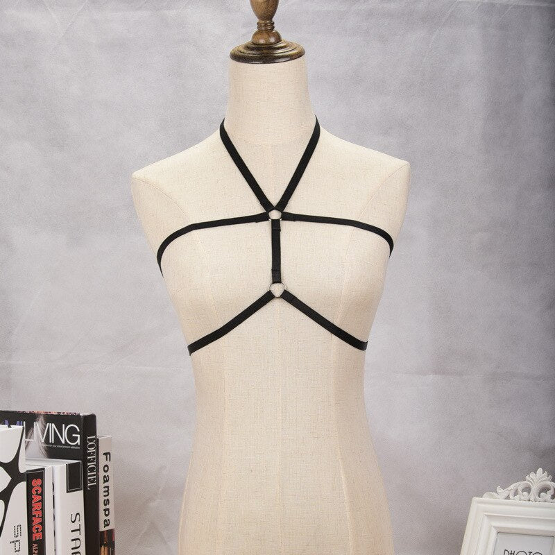 Garter Belt Rave Pastel Gothic Cage Bra