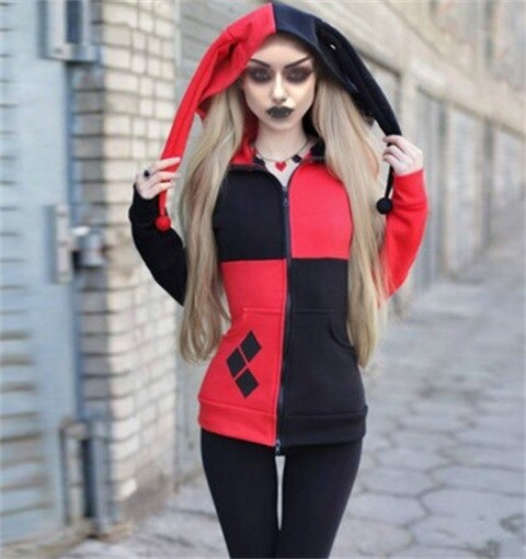 Hooded Clown Sweater Zipper Jacket