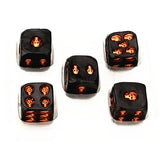 5pcs/set Black Skull Dice