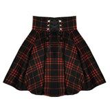 Vintage Black and Red Plaid Skirt