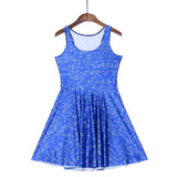 Sleeveless Skater Pleated Dress