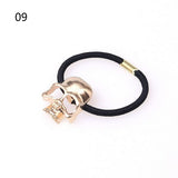 Punk Hair Tie Gothic Raven Skull Elastic