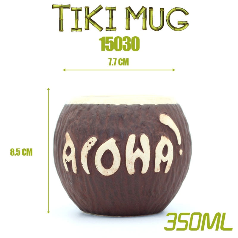 Tiki keller cocktail glass