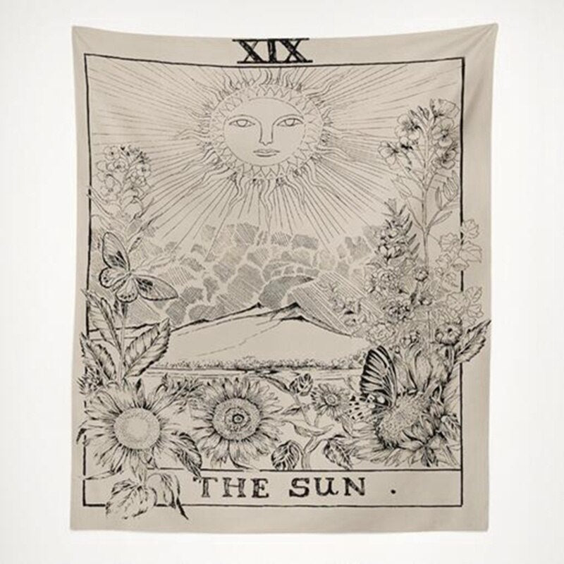 Tarot Hanging Tapestries Sun Star Moon