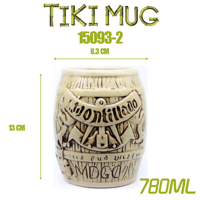 Tiki keller cocktail glass