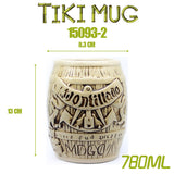 Tiki keller cocktail glass