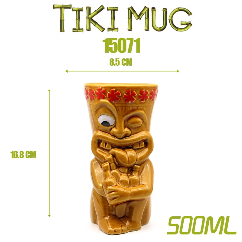 Tiki keller cocktail glass