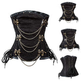 Gothic Vintage Brocade Steampunk Corset