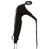 Jacket Buckle Ribbon One Shoulder