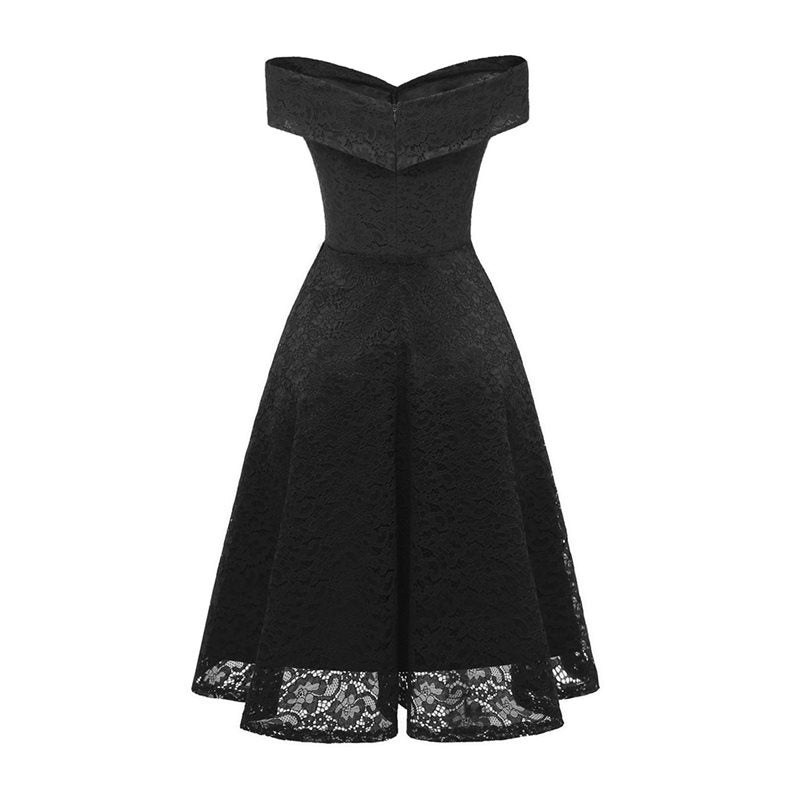 Party Dress Vintage Lace Black