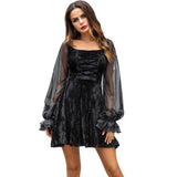 High Waist Plain Mesh Dresses