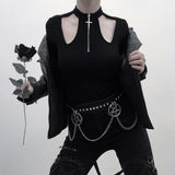 Gothic Sweaters Black Chic Cool