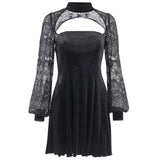 Sexy Long Sleeve Vintage Dress