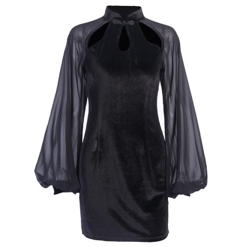 Dress Mesh Long Sleeve Sexy