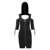 Hooded Star Zipper Dress