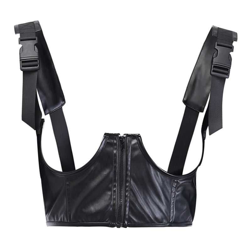 Sexy Leather Crop Top