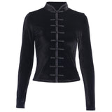 Long Sleeve Solid Lady Tops Casual T-shirts