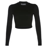Long Sleeve Crop Top Reflective