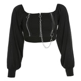 Gothic Punk Sexy Crop Tops