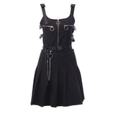 Hollow Out Buckle Belt Dresses