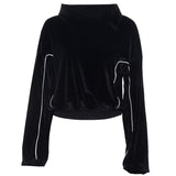 Gothic Punk Crop Female Hoodies