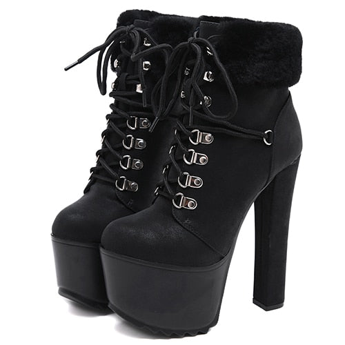 High Heels Punk Shoes Boot