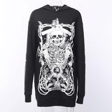 Gothic Grunge Print Hoodie