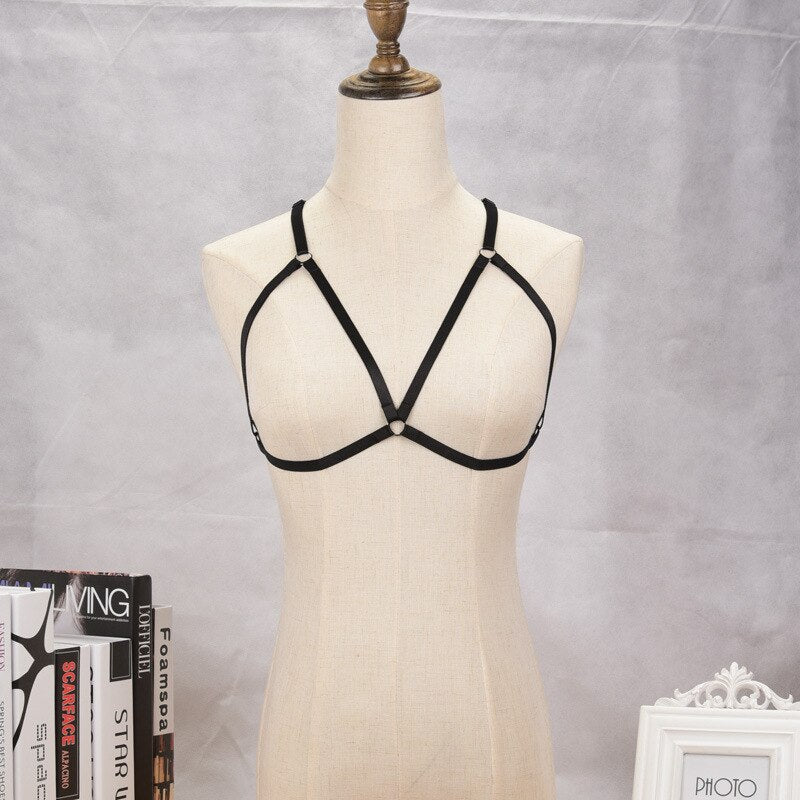 Garter Belt Rave Pastel Gothic Cage Bra