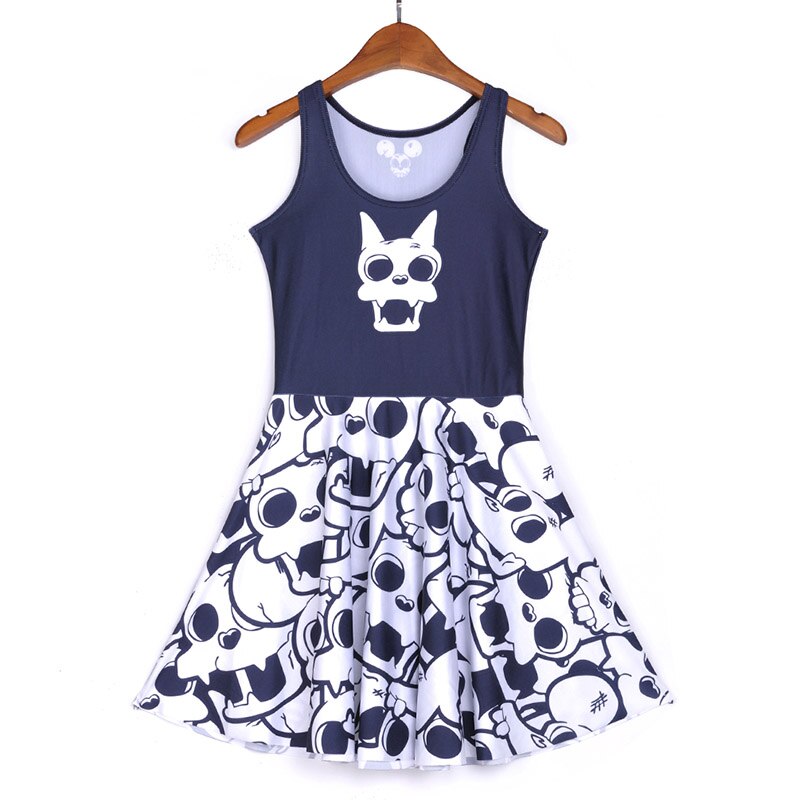 Sleeveless Skater Pleated Dress