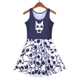 Sleeveless Skater Pleated Dress