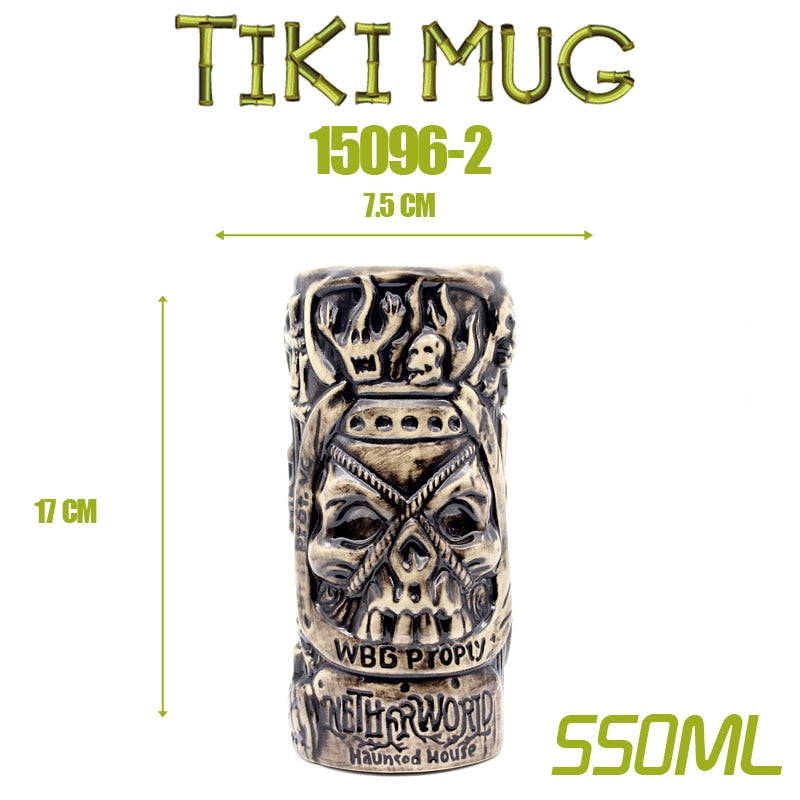 Tiki keller cocktail glass