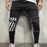 Skull Pants Black Blue