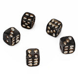 5pcs/set Black Skull Dice