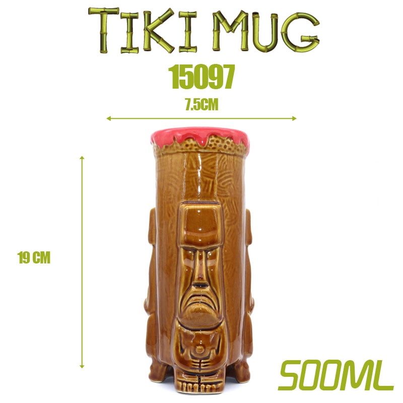 Tiki keller cocktail glass