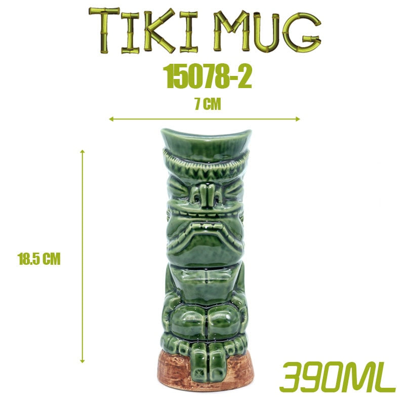 Tiki keller cocktail glass