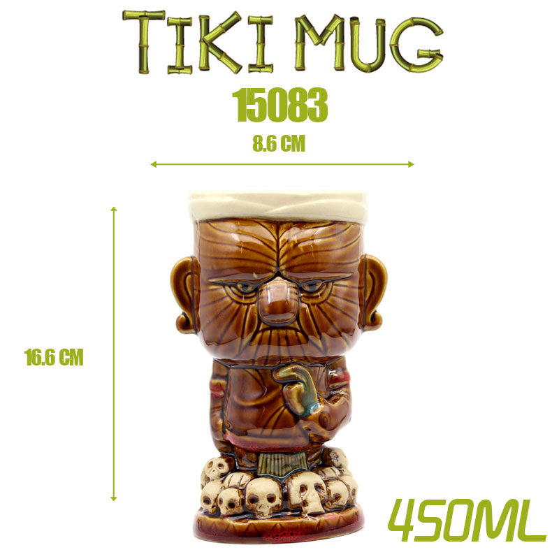 Tiki keller cocktail glass