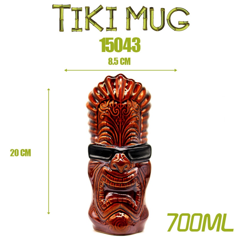 Tiki keller cocktail glass