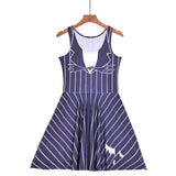 Sleeveless Skater Pleated Dress
