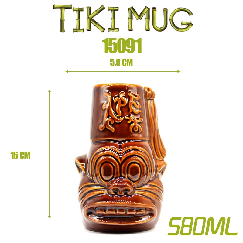 Tiki keller cocktail glass