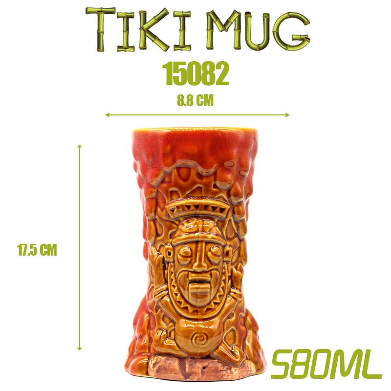 Tiki keller cocktail glass