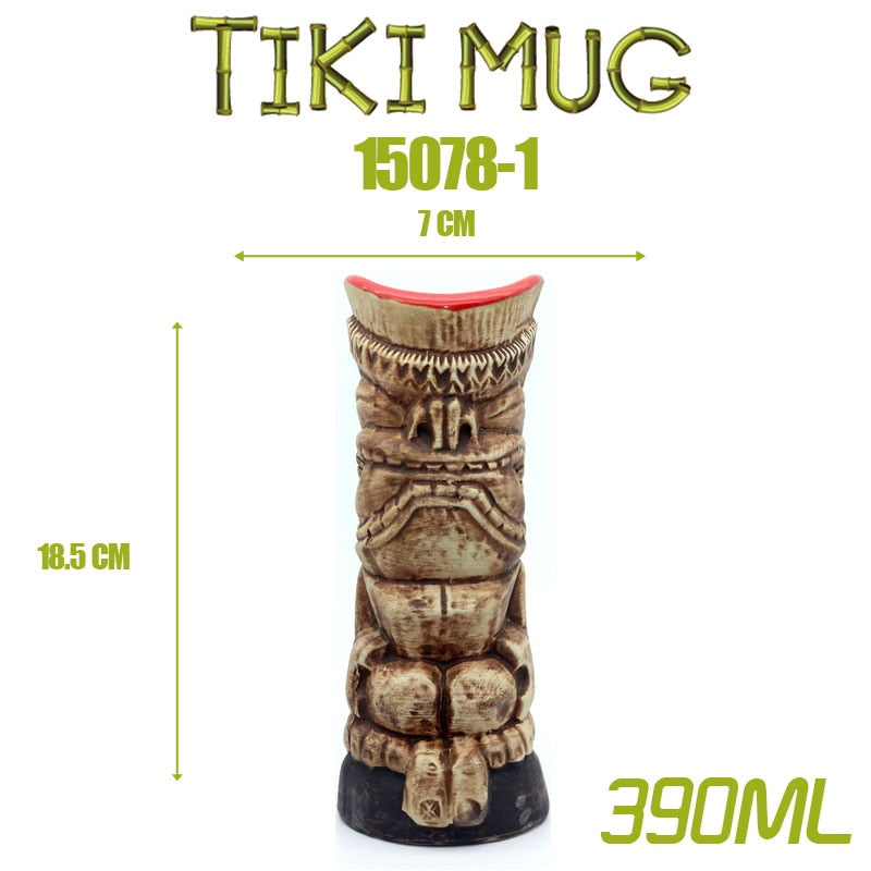 Tiki keller cocktail glass