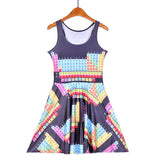 Sleeveless Skater Pleated Dress