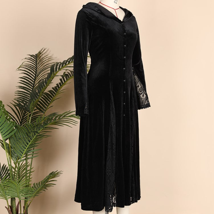 Empire Hooded Maxi Dress